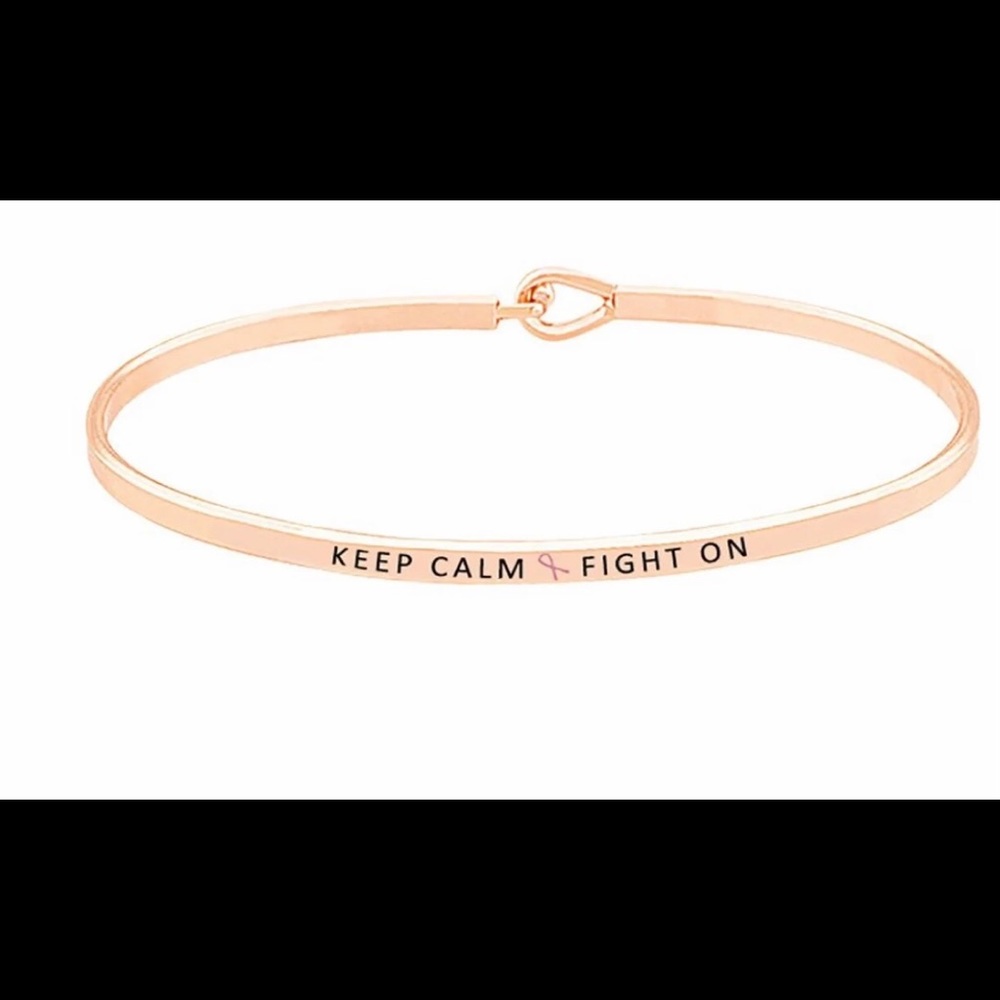 KEEP CALM FIGHT ON BRACELET